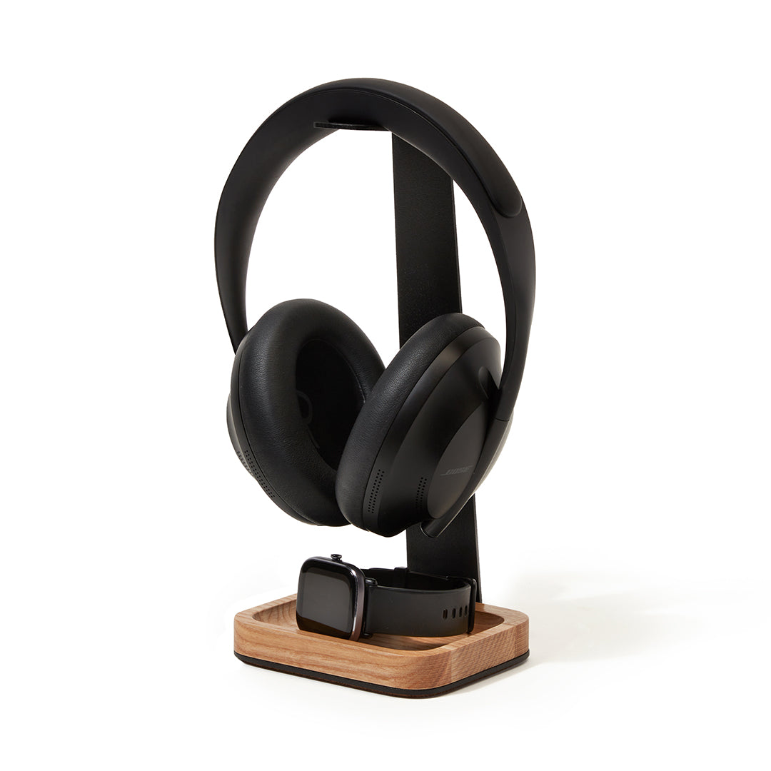 Wooden headset stand